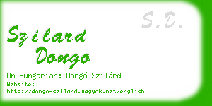 szilard dongo business card